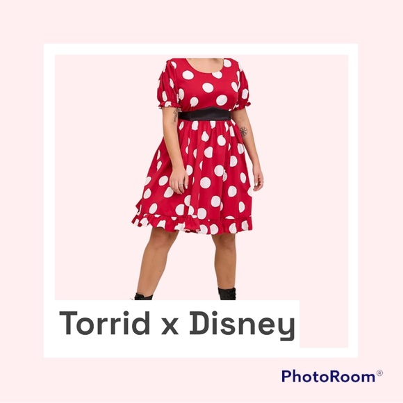BNWT Torrid x Disney Minnie Mouse Puff Dress - Picture 2 of 7